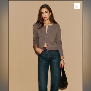 NWT Reformation Clara Cashmere Crew Cardigan Sweater (XS)